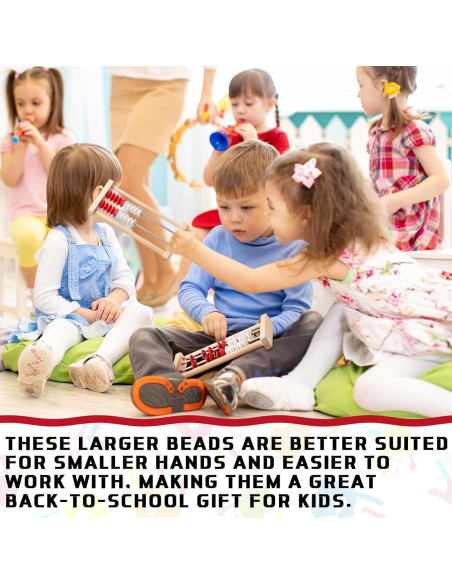 8 Piezas Ábaco de Madera Rekenrek para Niños 6+