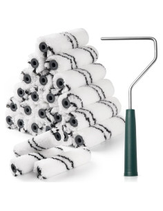 Kit de Rodillos de Pintura Microfibra 24 Piezas 10 cm