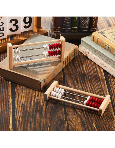 8 Piezas Ábaco de Madera Rekenrek para Niños 6+