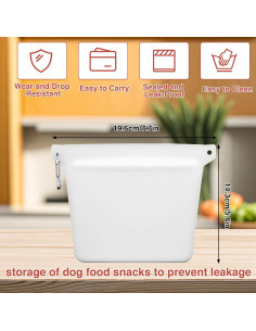 Bolsa de Golosinas de Silicona EffiBrill con 2 Cuencos Plegables 2