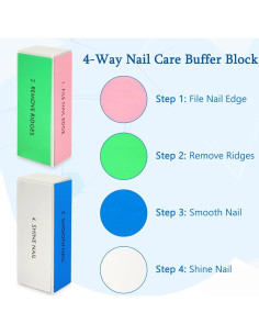 Set de Lima de Uñas Negra y Pulidor Esponja Grande LNAUJS 2