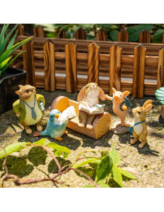 Kit de Miniaturas de Jardín TZSSP - 5 Piezas Animales de Resina 2