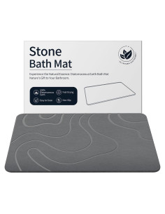 Alfombra de Baño Antideslizante ZIKIBL Diatomita 61x41cm Gris