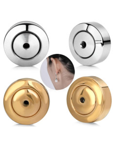Resortes para Pendientes JIACHARMED 4PCS Oro Blanco 18K