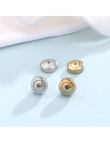 Resortes para Pendientes JIACHARMED 4PCS Oro Blanco 18K