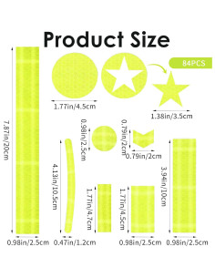 Kit de Calcomanías Reflectivas EupHHonycs 84 Piezas Verde 2