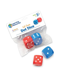 Dados de espuma Learning Resources set de 2 para matemáticas 4.45 cm