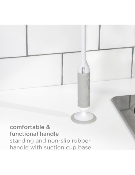 Juego de Cepillos para Biberones Ubbi Deluxe 2 en 1 Gris