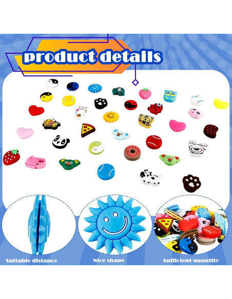 36 Amortiguadores de Vibración de Silicona Spaluck para Raqueta