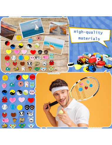 36 Amortiguadores de Vibración de Silicona Spaluck para Raqueta