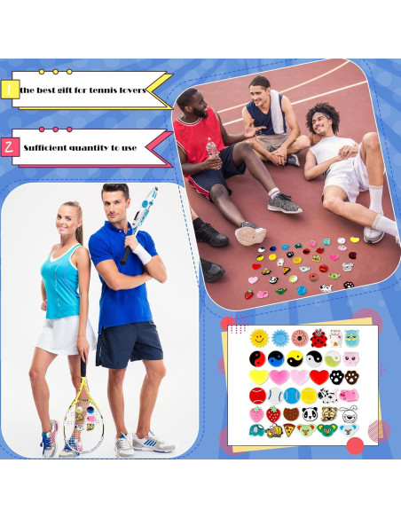 36 Amortiguadores de Vibración de Silicona Spaluck para Raqueta