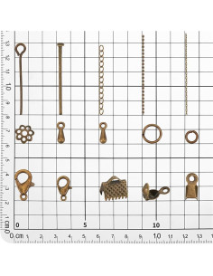 Kit de Hallazgos de Joyería PH PandaHall 870 Piezas Bronce Antiguo 2