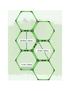 Set de 6 Anillos de Agilidad Hexagonales GHB con Bolsa 2