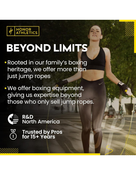 Cuerda de Salto Honor Athletics Ajustable 3.05m PVC Negro Cuerda de Salto Honor Athletics Ajustable 3.05m PVC Negro