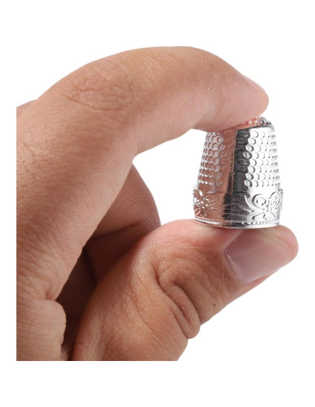 4 Dedales de Metal Plateado para Costura - Skrfren 4 Dedales de Metal Plateado para Costura - Skrfren