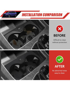 Portavasos Adaptador Utiiy para BMW X5 2019-2023 Goma Antideslizante 2