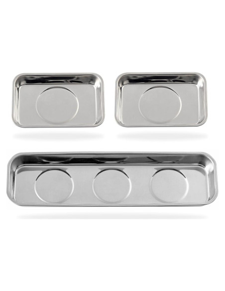 Juego de 3 Bandejas Magnéticas Rechabite Acero Inoxidable