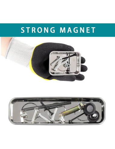 Juego de 3 Bandejas Magnéticas Rechabite Acero Inoxidable