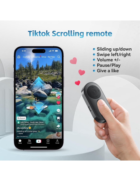 Control Remoto Inalámbrico VYVIYON CH-13 para Cámara y TikTok Control Remoto Inalámbrico VYVIYON CH-13 para Cámara y TikTok