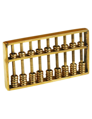 Ábaco Miniatura de Latón TOYANDONA Decoración Retro 4.5x2.6cm