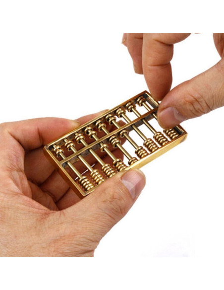 Ábaco Miniatura de Latón TOYANDONA Decoración Retro 4.5x2.6cm