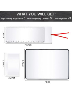 Conjunto de 12 Lentes Magnificadoras 3X Frienda - PVC 2