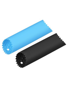 Pelador de Ajo de Silicona uxcell 13cm Antideslizante Negro/Azul