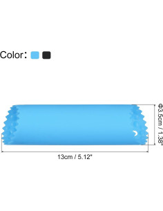 Pelador de Ajo de Silicona uxcell 13cm Antideslizante Negro/Azul 2