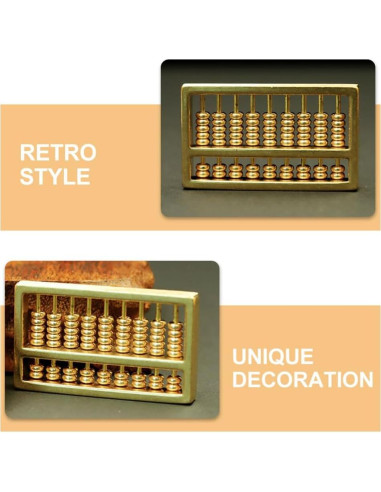 Ábaco Miniatura de Latón TOYANDONA Decoración Retro 4.5x2.6cm