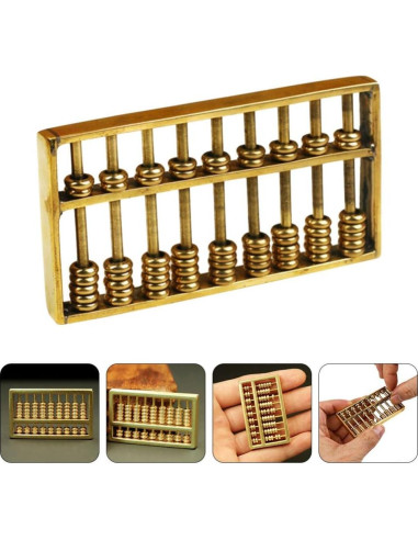Ábaco Miniatura de Latón TOYANDONA Decoración Retro 4.5x2.6cm