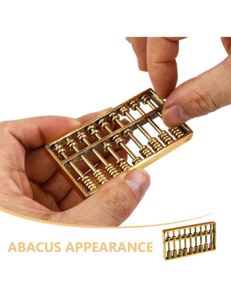 Ábaco Miniatura de Latón TOYANDONA Decoración Retro 4.5x2.6cm
