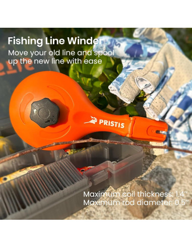 Enrollador de Línea de Pesca Pristis, Soporte Ajustable Antigiro