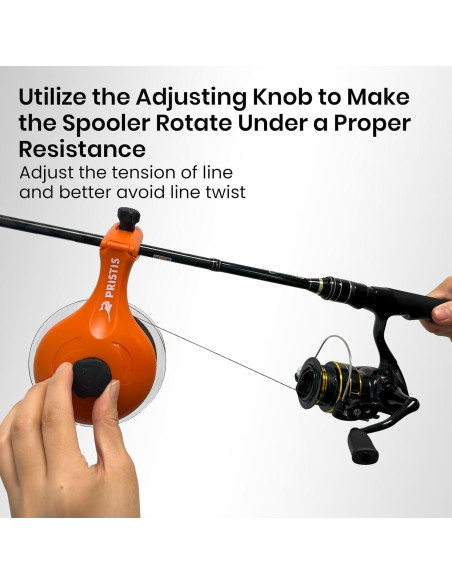 Enrollador de Línea de Pesca Pristis, Soporte Ajustable Antigiro