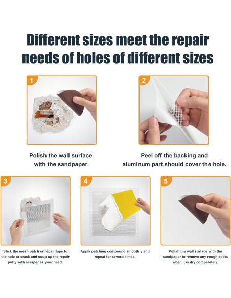 Kit de Reparación de Paneles de Yeso 8 Piezas Succulentlovers