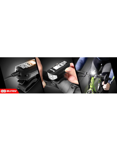 Juego de Luces de Bicicleta BLITZU Gator 390 Recargables LED