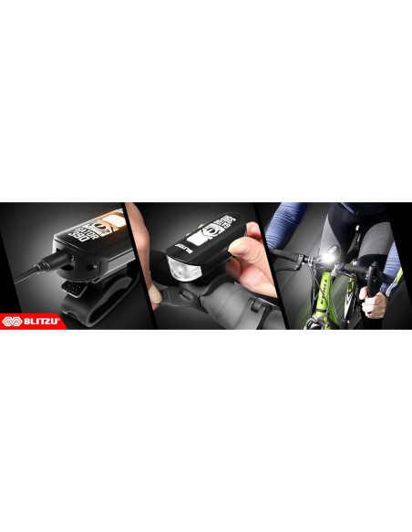 Juego de Luces de Bicicleta BLITZU Gator 390 Recargables LED