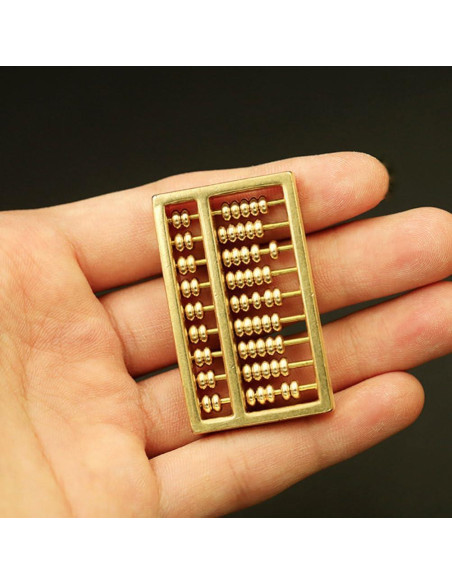 Ábaco Miniatura de Latón TOYANDONA Decoración Retro 4.5x2.6cm