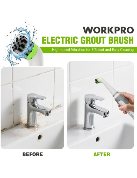 Cepillo Eléctrico WORKPRO para Lechada y Azulejos IPX6