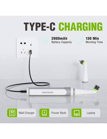 Cepillo Eléctrico WORKPRO para Lechada y Azulejos IPX6