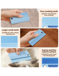 Cepillo Eliminador de Pelusa BJGZ-HC Azul, 10x5cm, Reutilizable 2
