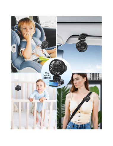 Ventilador Mini AMACOOL HF386 Portátil 3 Velocidades 10H