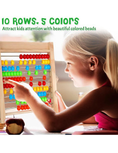 Ábaco de Madera Educativo WOODMAM para Niños 3+ Años 2