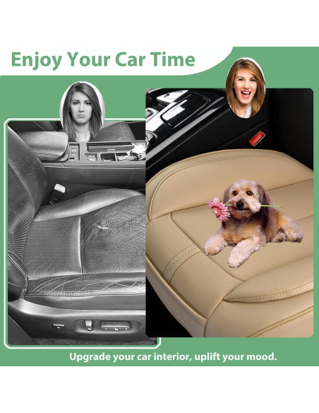 Funda de Asiento de Coche HOMOSTARRY HS 98 Beige Antideslizante