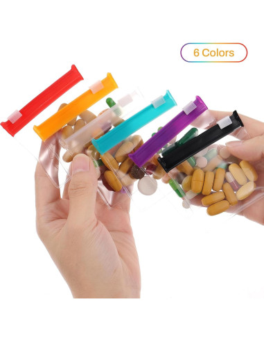 12 Bolsas de Píldoras Reutilizables Wanmu, Cierre Autocerrable