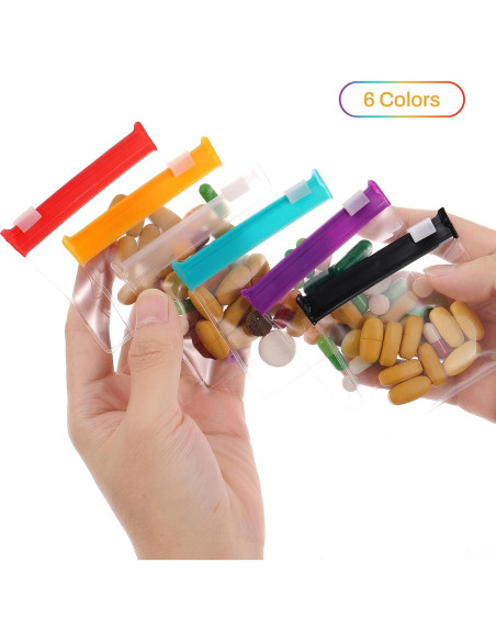 12 Bolsas de Píldoras Reutilizables Wanmu, Cierre Autocerrable