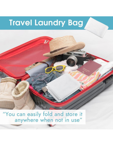 Paquete de 3 Bolsas de Lavandería de Malla PEASUG 58x86 cm