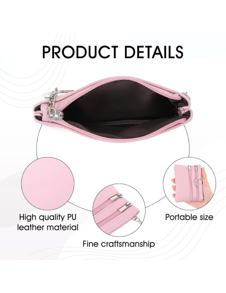 Monedero de Cuero PU DIVINA VITAE 3pcs Compacto 12x9cm