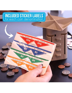 Clasificador de Monedas Nadex Todo-en-Uno con 32 Envoltorios 2