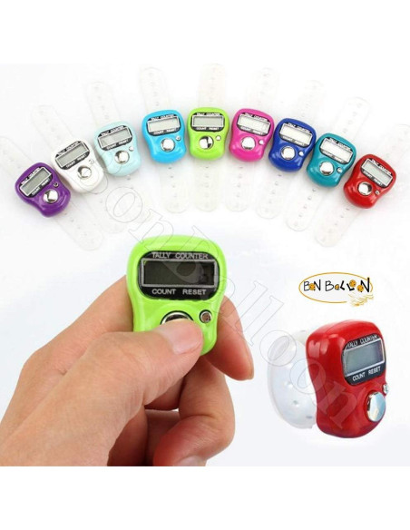 Contador Digital de Dedo Islámico BonBalloon LCD Mini 5 Pcs