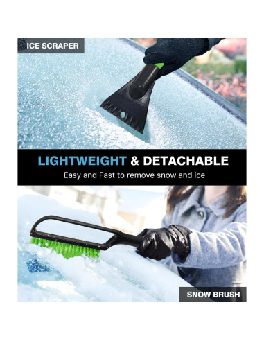 Cepillo de Nieve YEECOPON 68.6 cm y Raspador de Hielo 25.4 cm